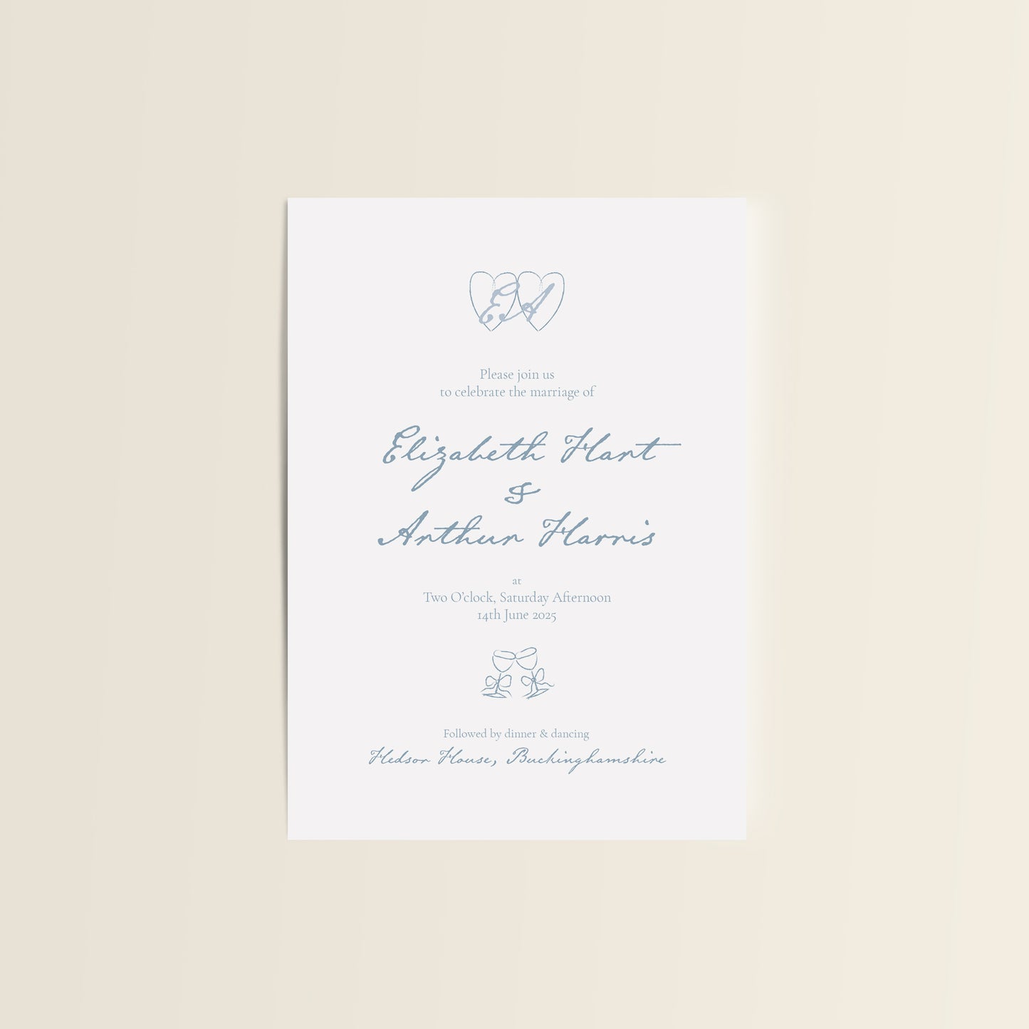 Something Blue Wedding Invitation