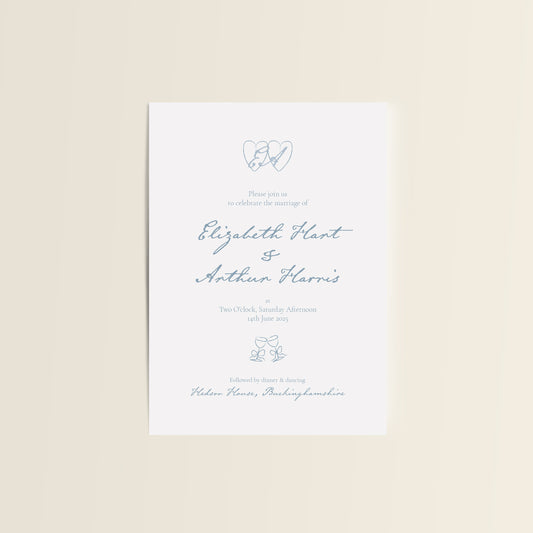 Something Blue Wedding Invitation