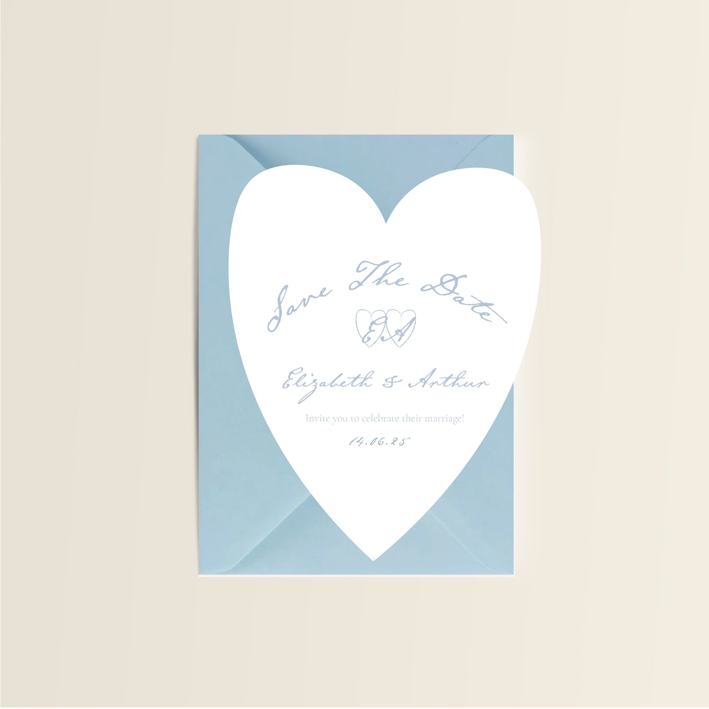 Something Blue Heart Save The Date