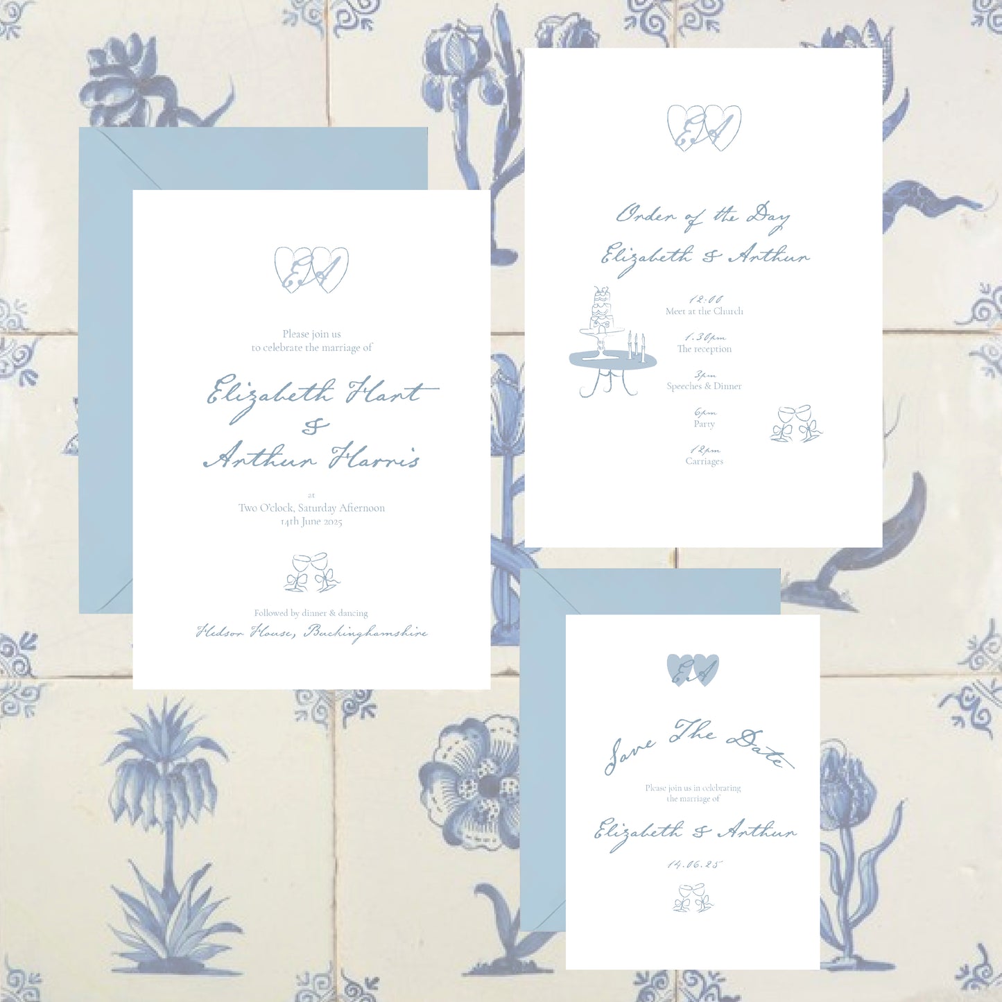 Something Blue Wedding Invitation