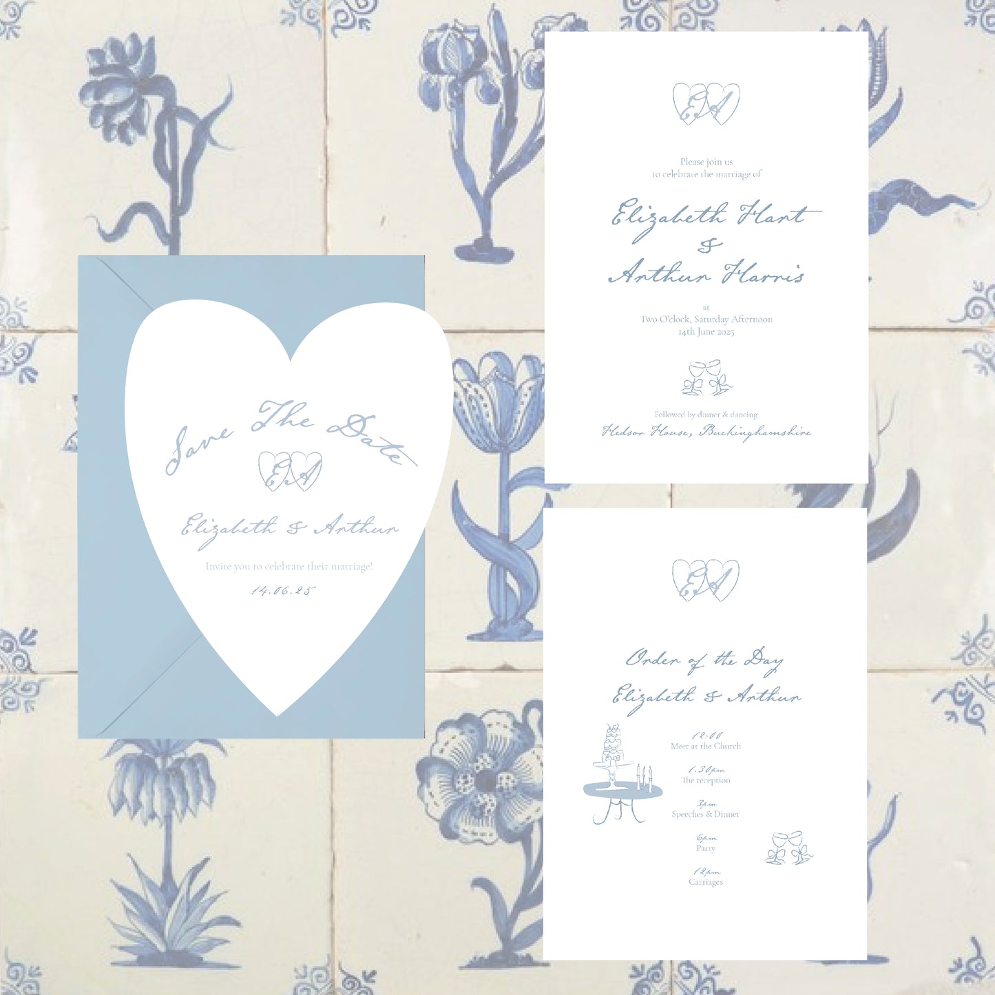 Something Blue Heart Save The Date