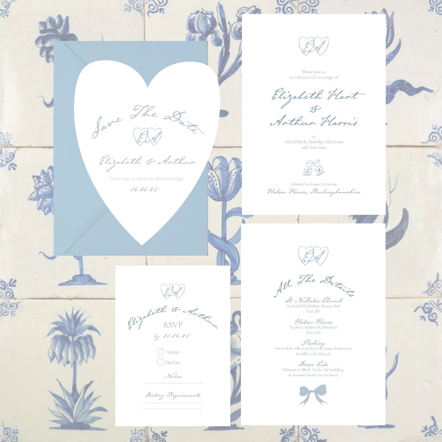 Something Blue RSVP Card