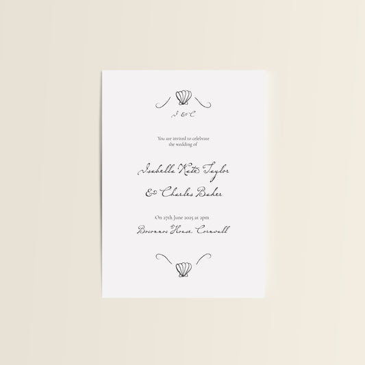 Sea Shells Wedding Invitation